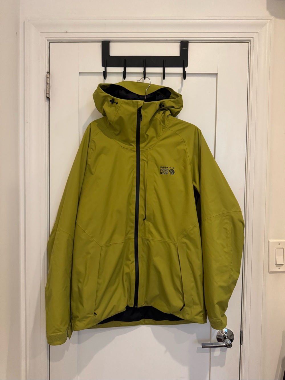 Mountain Hardwear Men's Hooded Waterproof Raincoat - Chartreuse